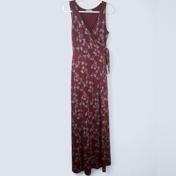 Gilli Tie-Waist Maxi Dress, lined faux wrap - Picture 2 of 7